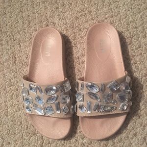 Pink diamond slippers